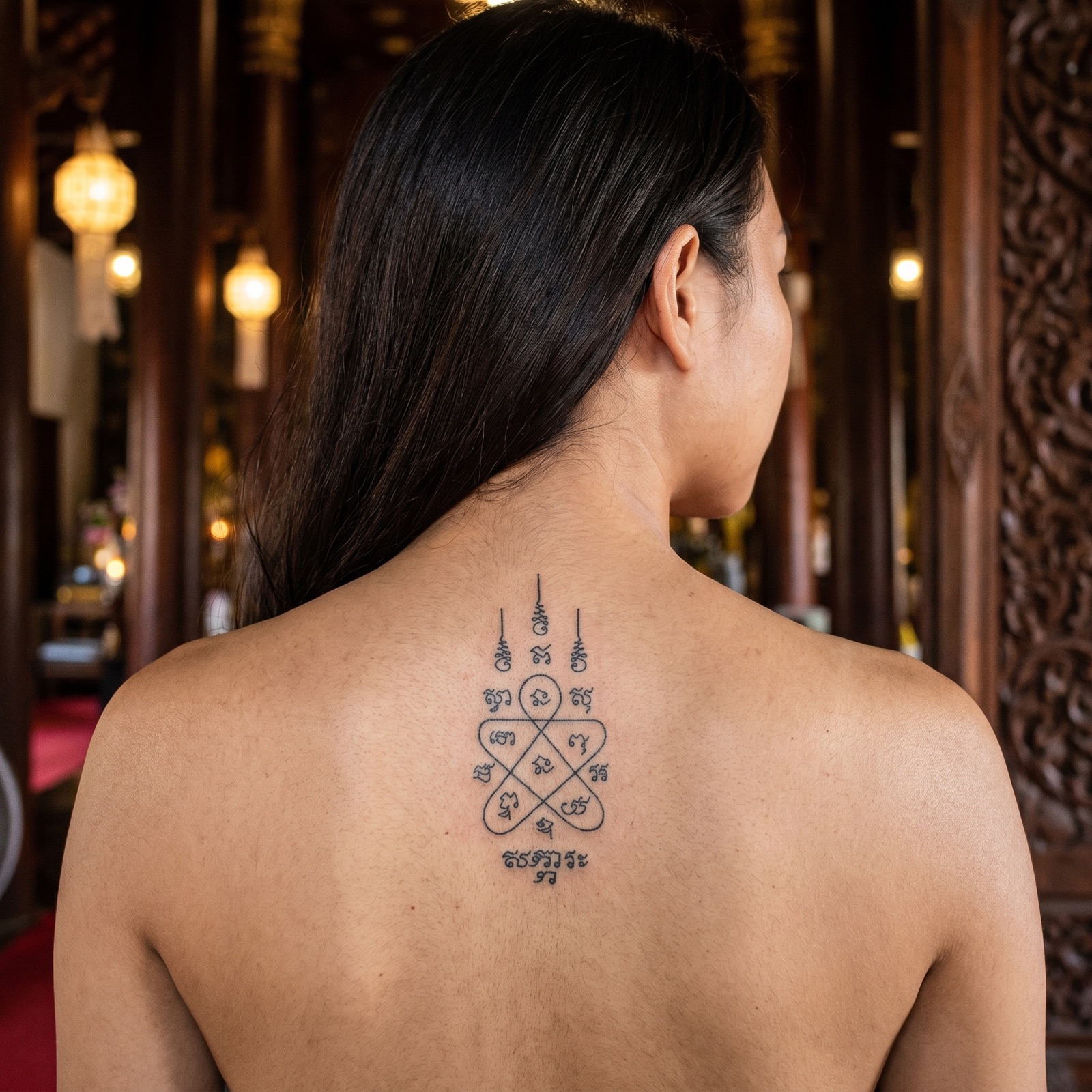 Onk Phra Sak Yant design — close-up